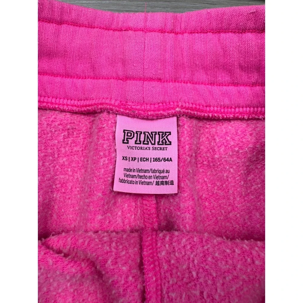 Y2K PINK Victoria's Secret Jogger‎ Sweatpants Pink WMNS XS White Logo Barbiecore - Picture 10 of 13